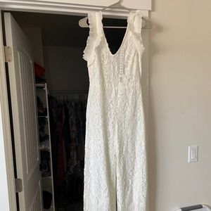 White Flower Jumpsuit